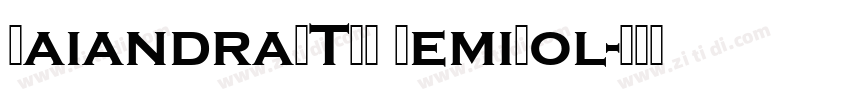 MaiandraOTGD DemiBol字体转换